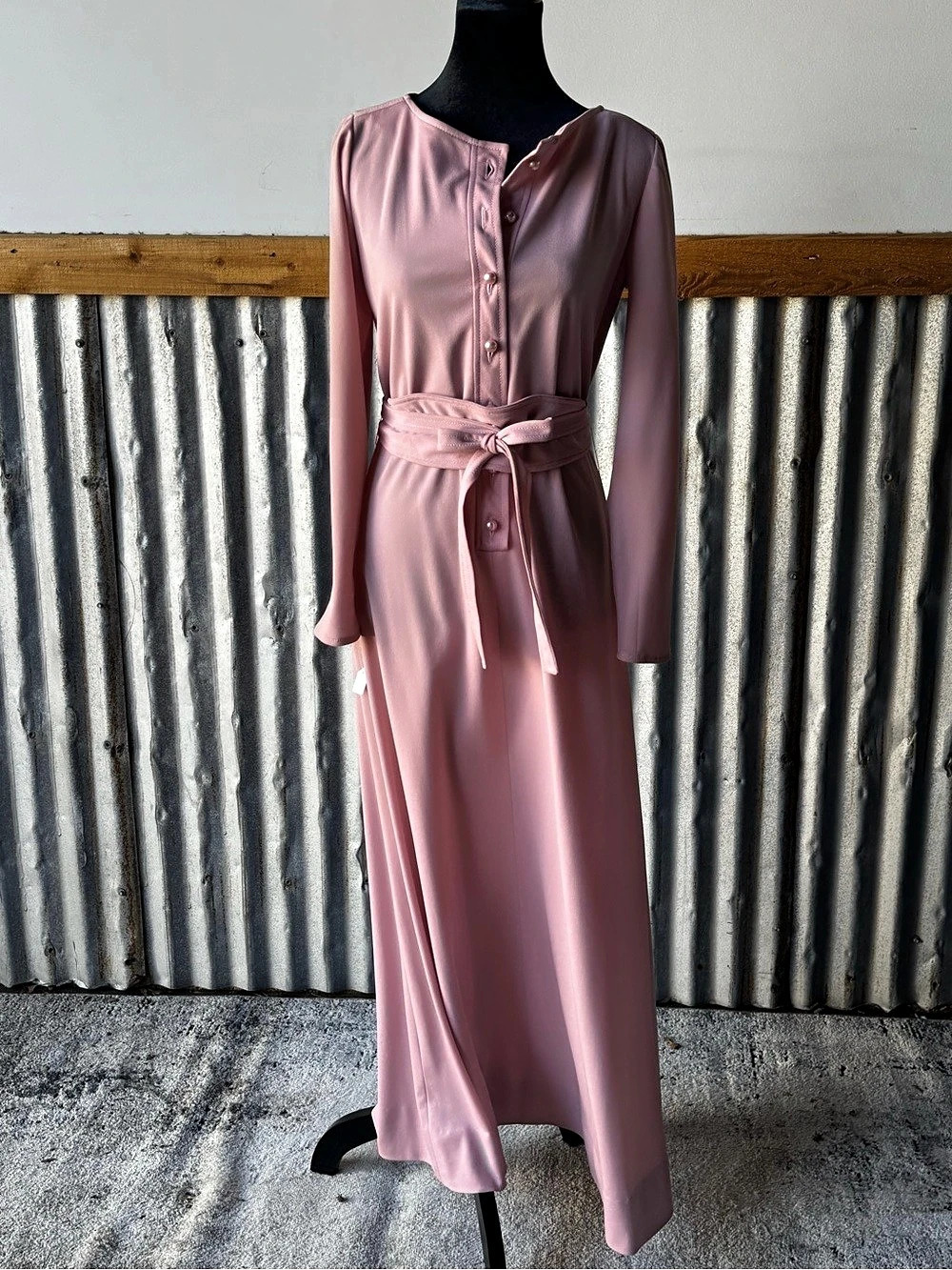 Vintage Herman Marcus Pink Maxi Dress
